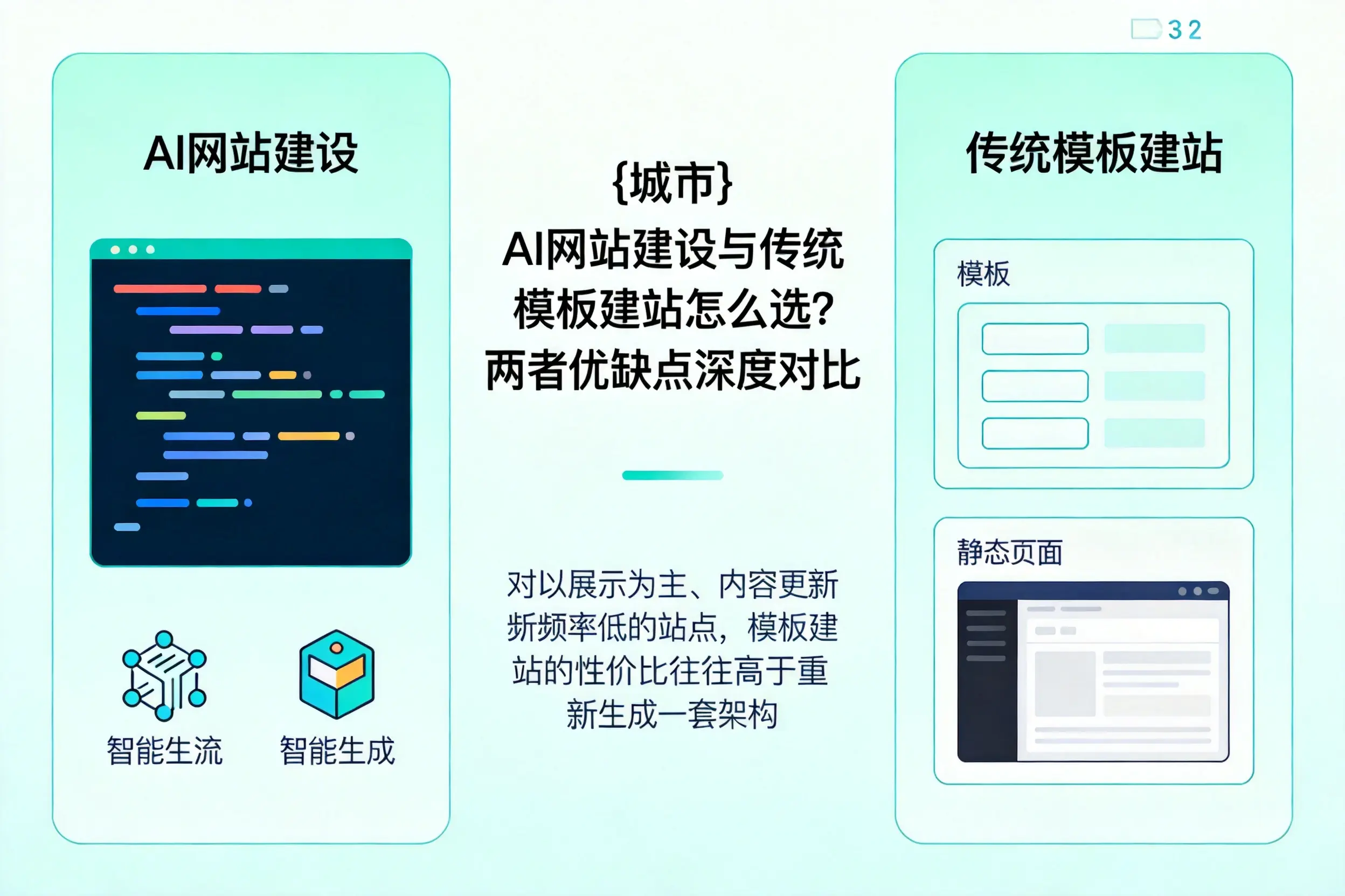 普洱AI网站建设与传统模板建站怎么选?两者优缺点深度对比