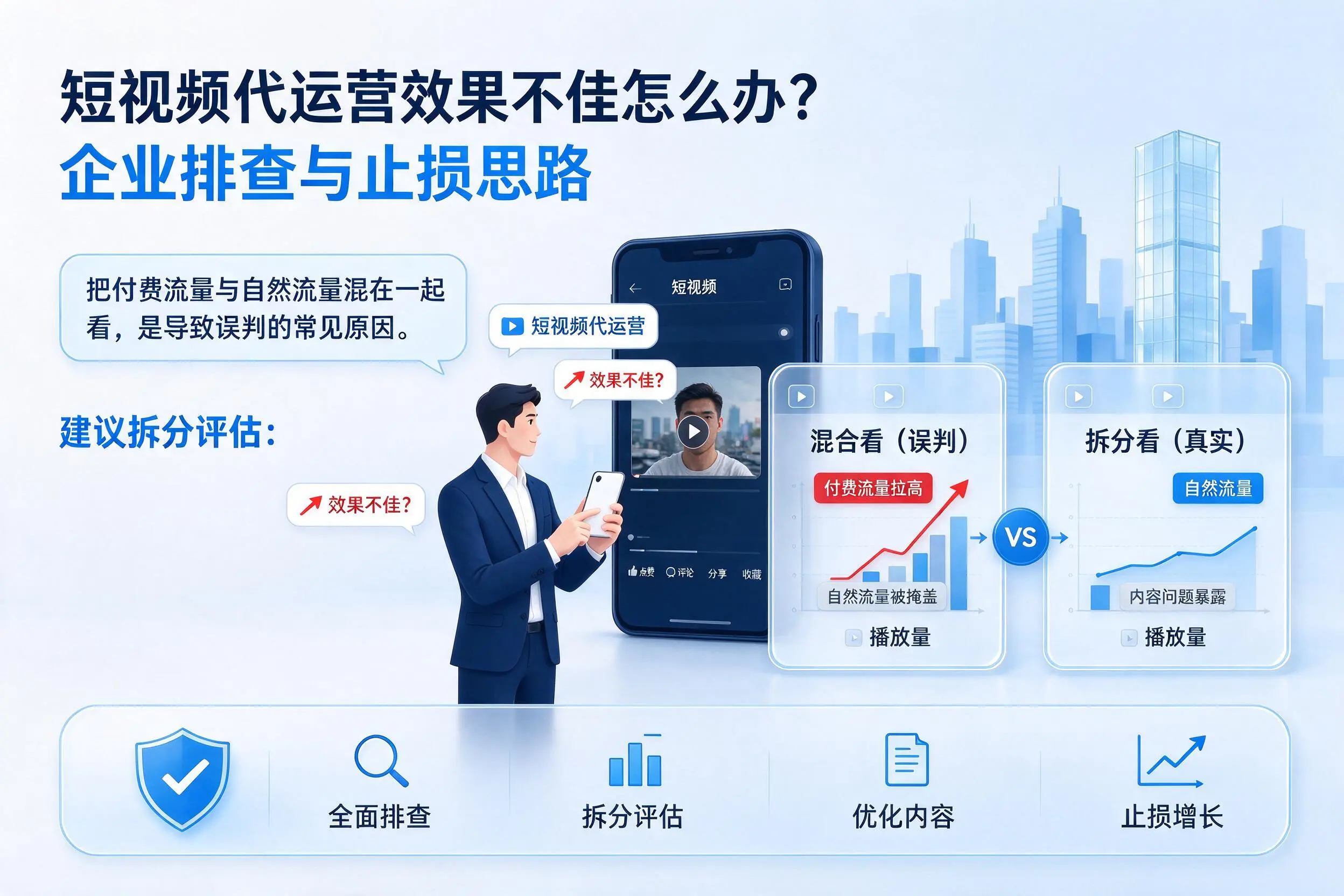 短视频代运营效果不佳怎么办？普洱企业排查与止损思路