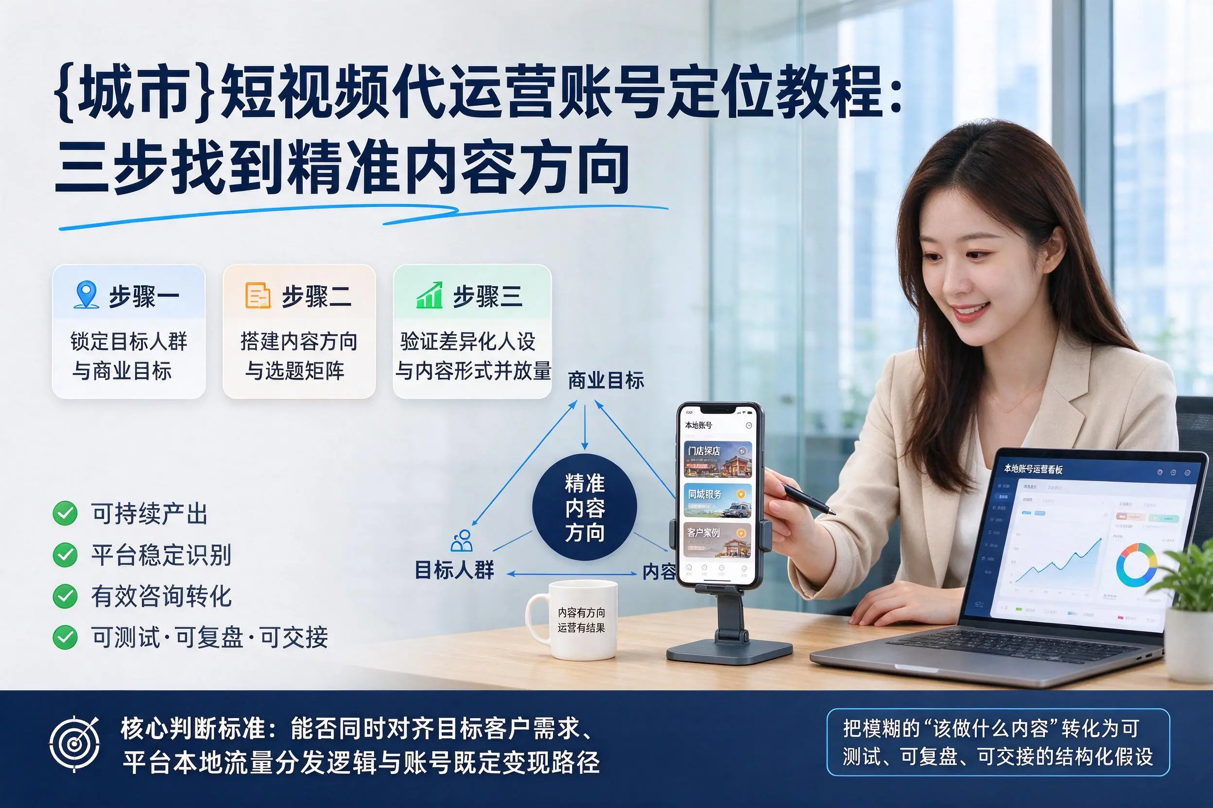 普洱短视频代运营账号定位教程：三步找到精准内容方向