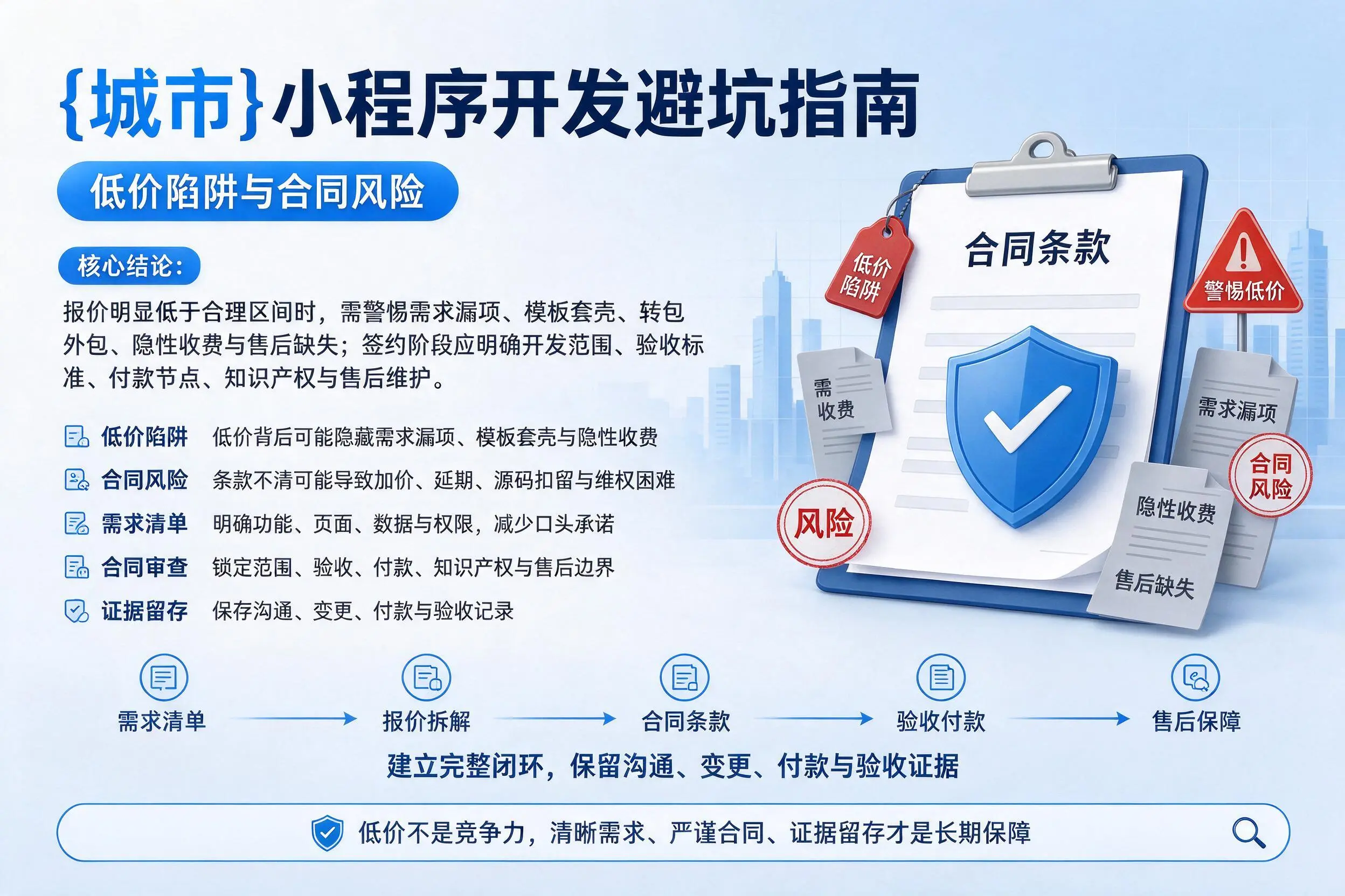 普洱小程序开发避坑指南:低价陷阱与合同风险