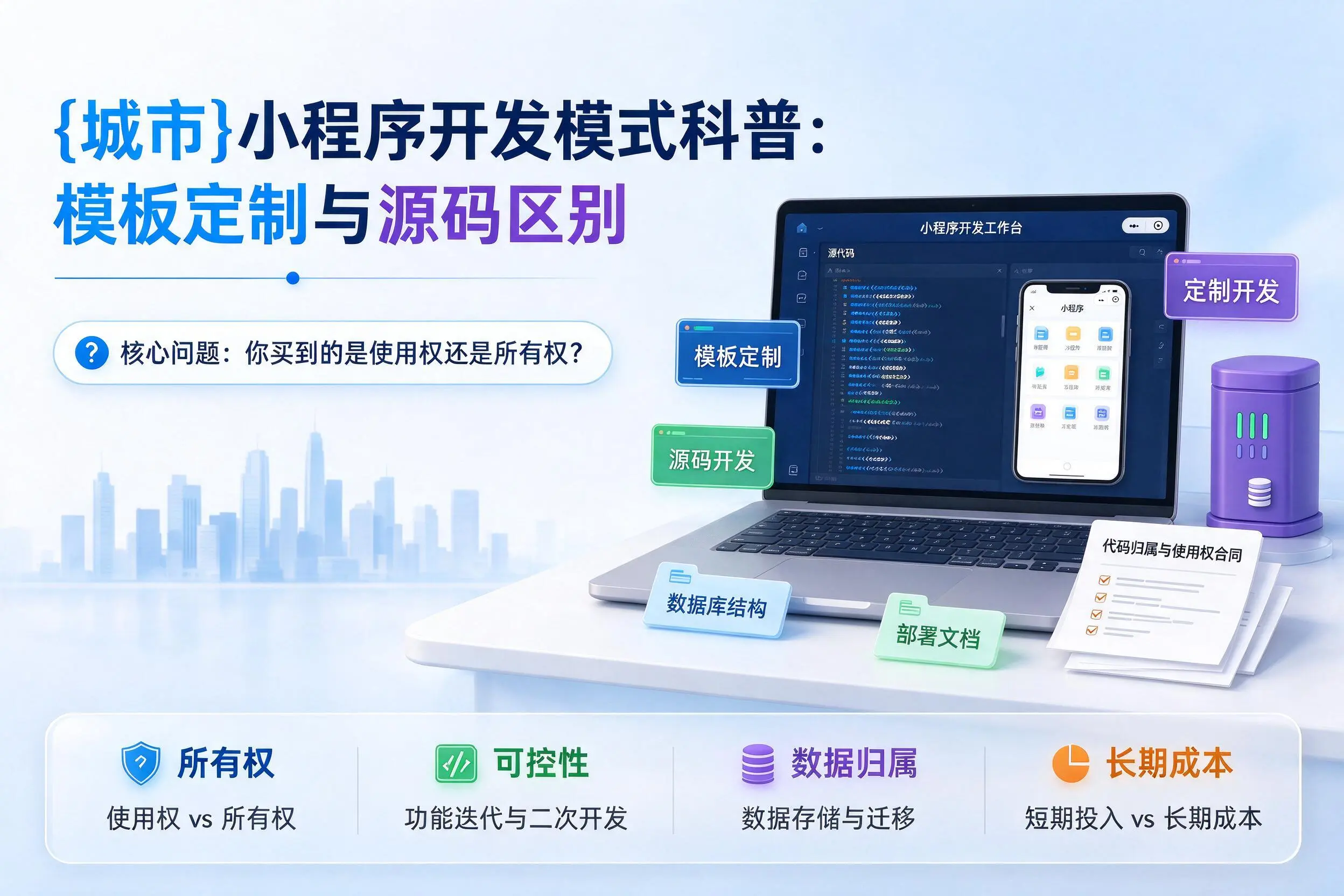 普洱小程序开发模式科普：模板定制与源码区别