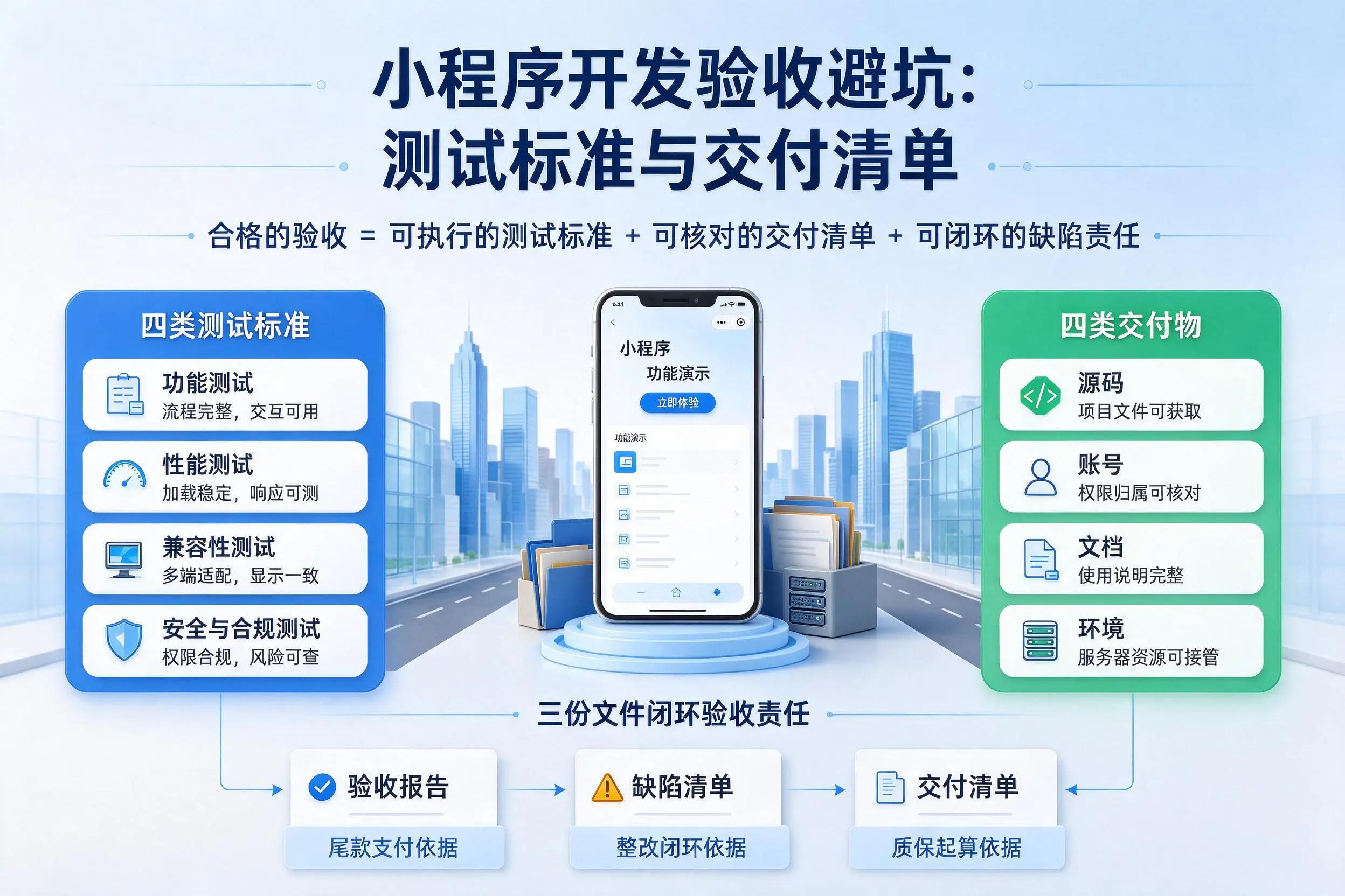 普洱小程序开发验收避坑：测试标准与交付清单
