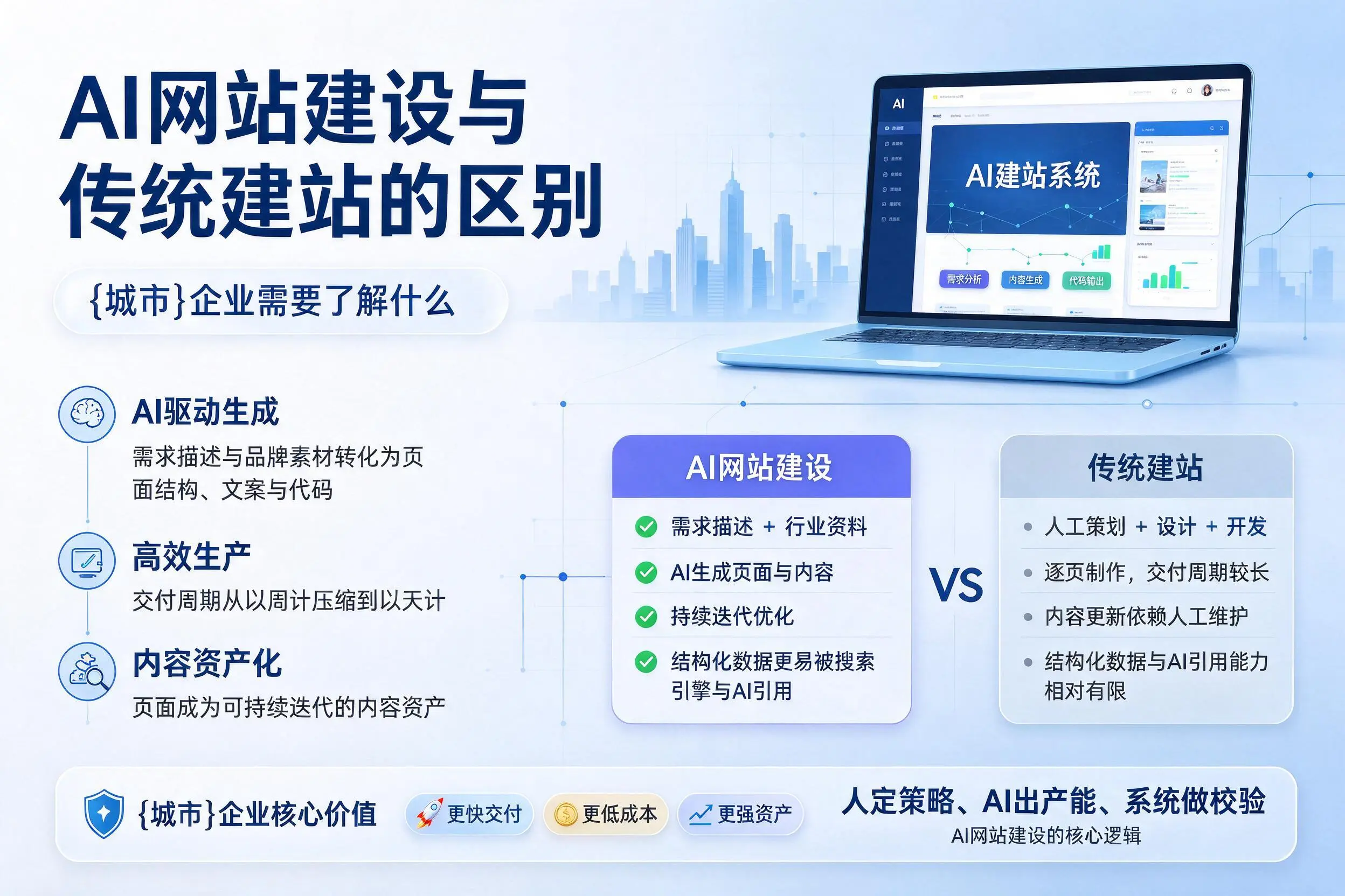 AI网站建设与传统建站的区别，普洱企业需要了解什么
