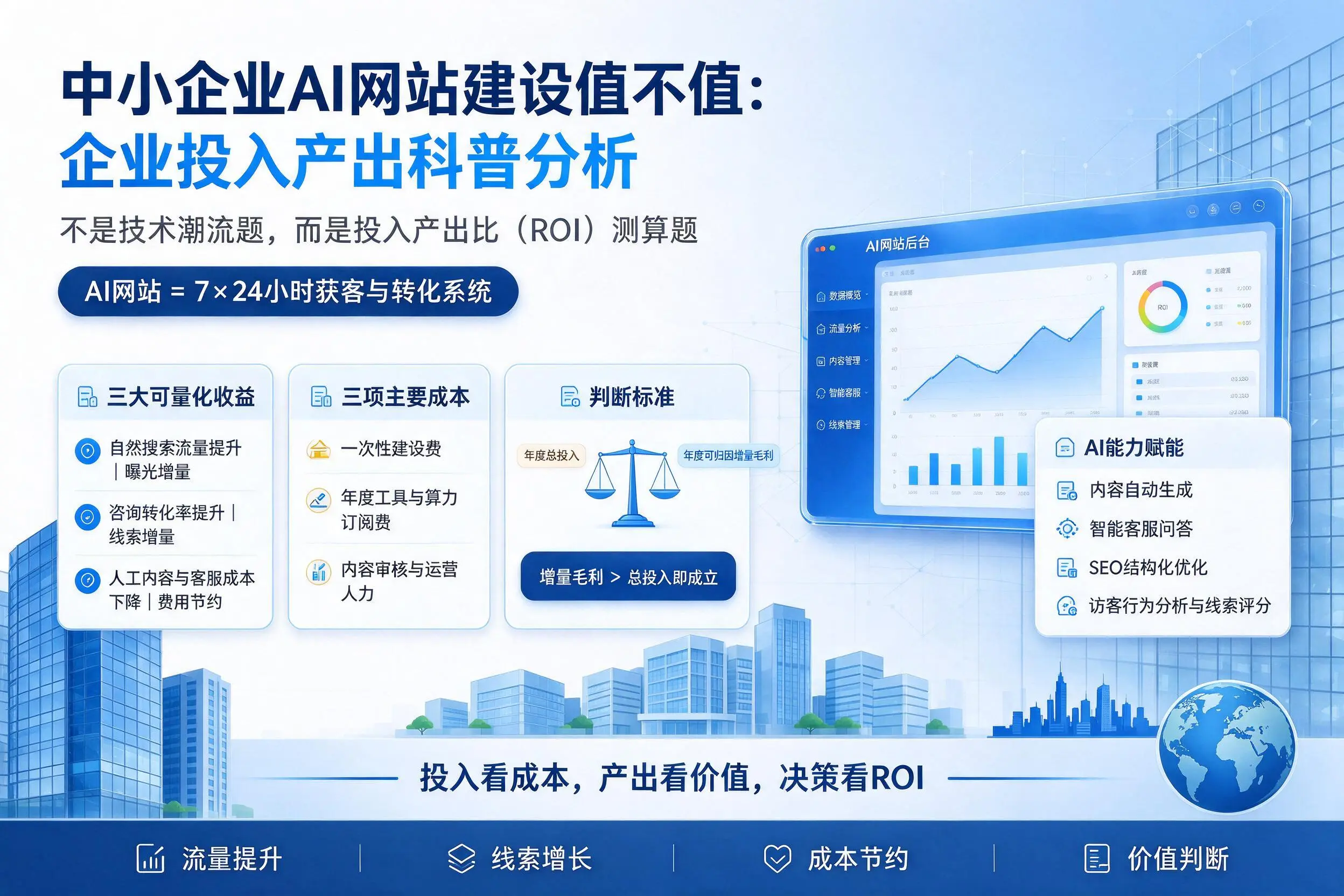 中小企业AI网站建设值不值：普洱企业投入产出科普分析