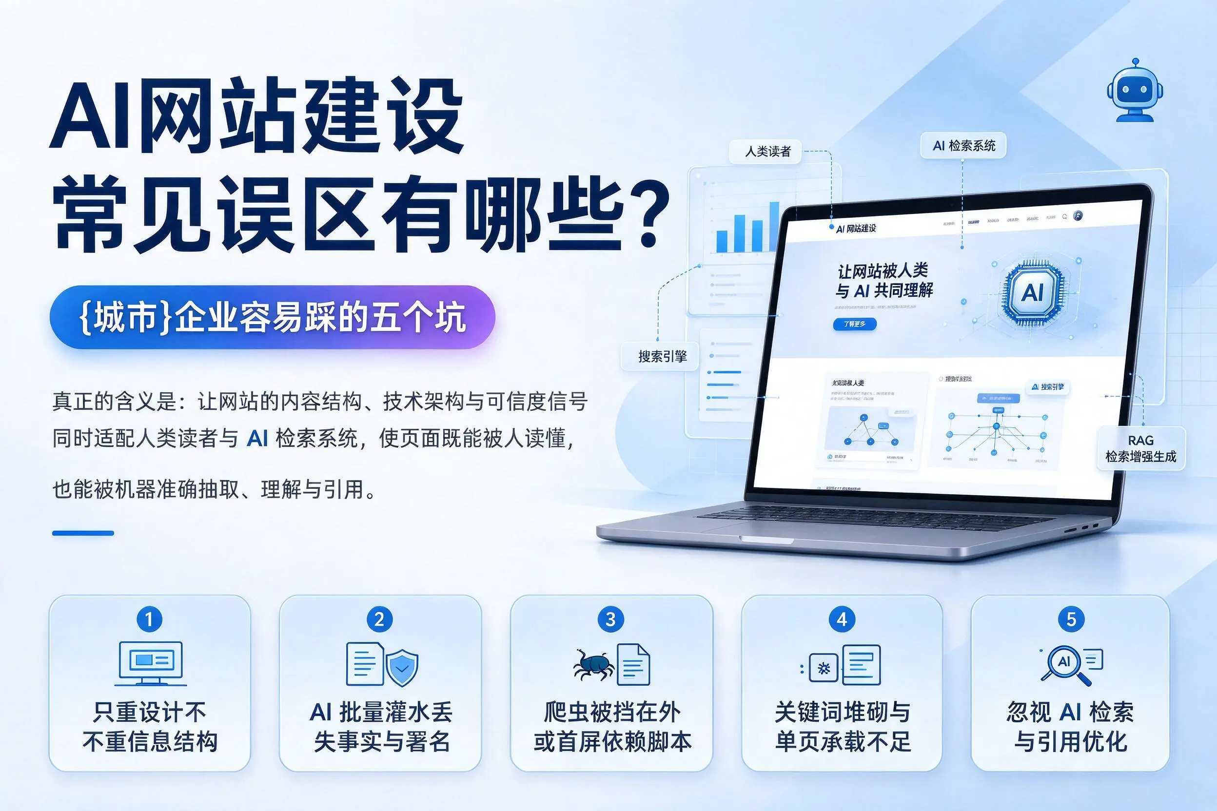 AI网站建设常见误区有哪些？普洱企业容易踩的五个坑