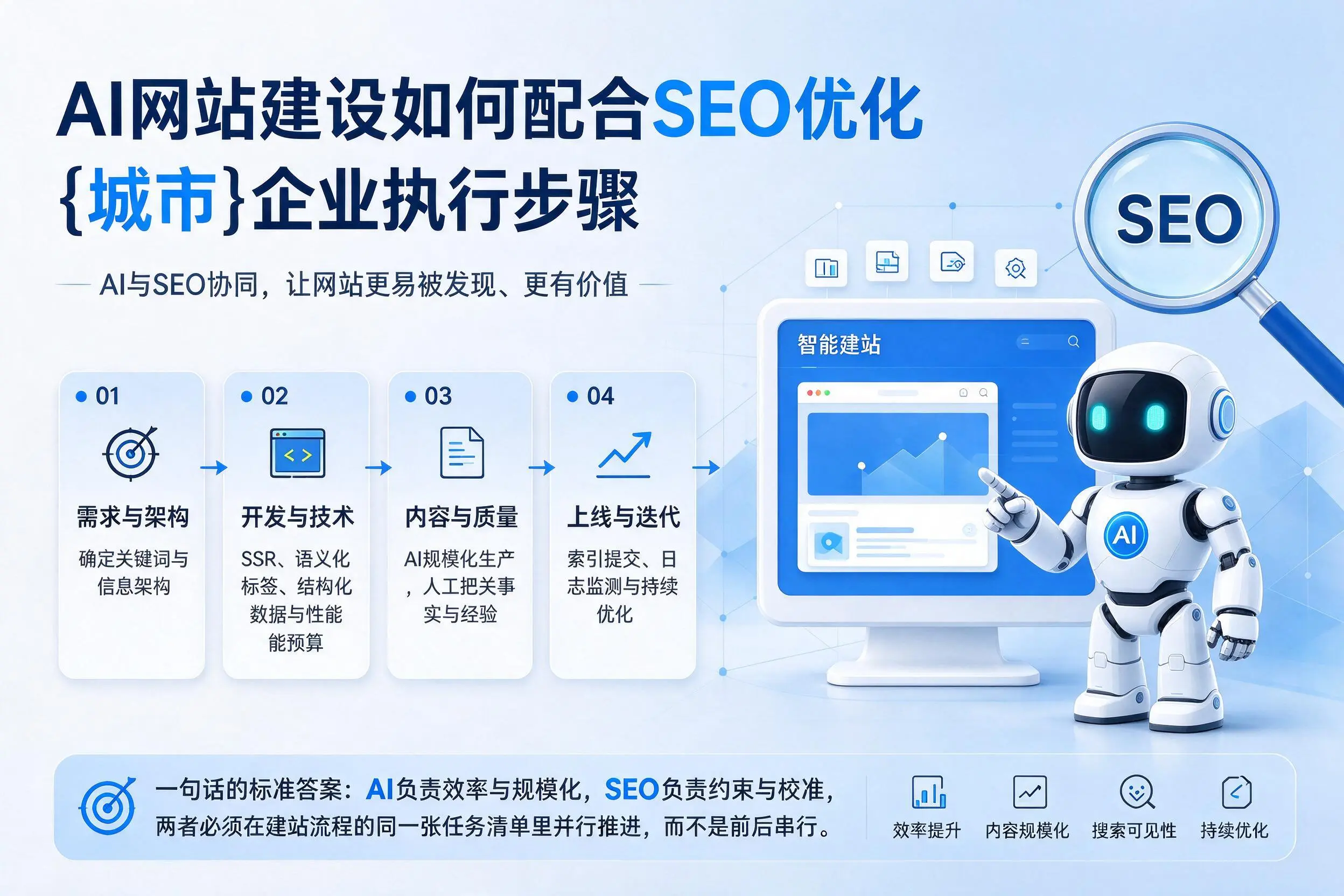 AI网站建设如何配合SEO优化，普洱企业执行步骤
