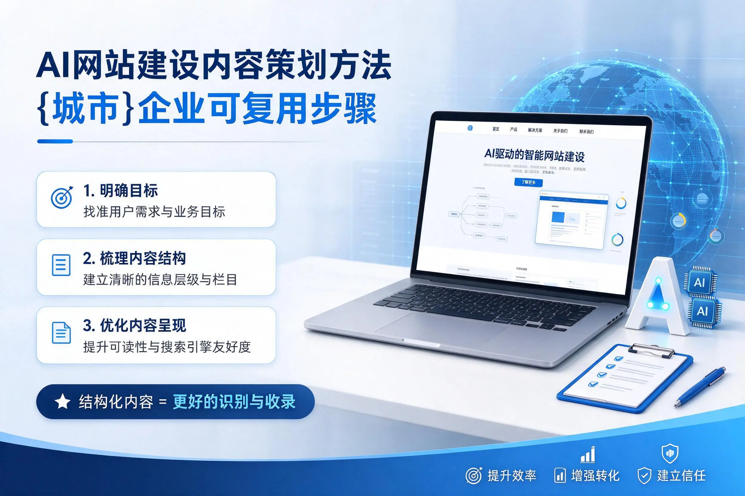 AI网站建设内容策划方法,普洱企业可复用步骤