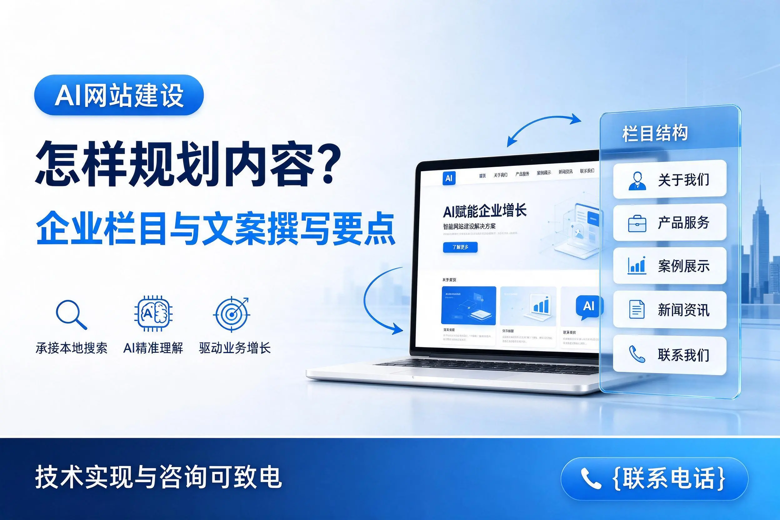 AI网站建设怎样规划内容？普洱企业栏目与文案撰写要点