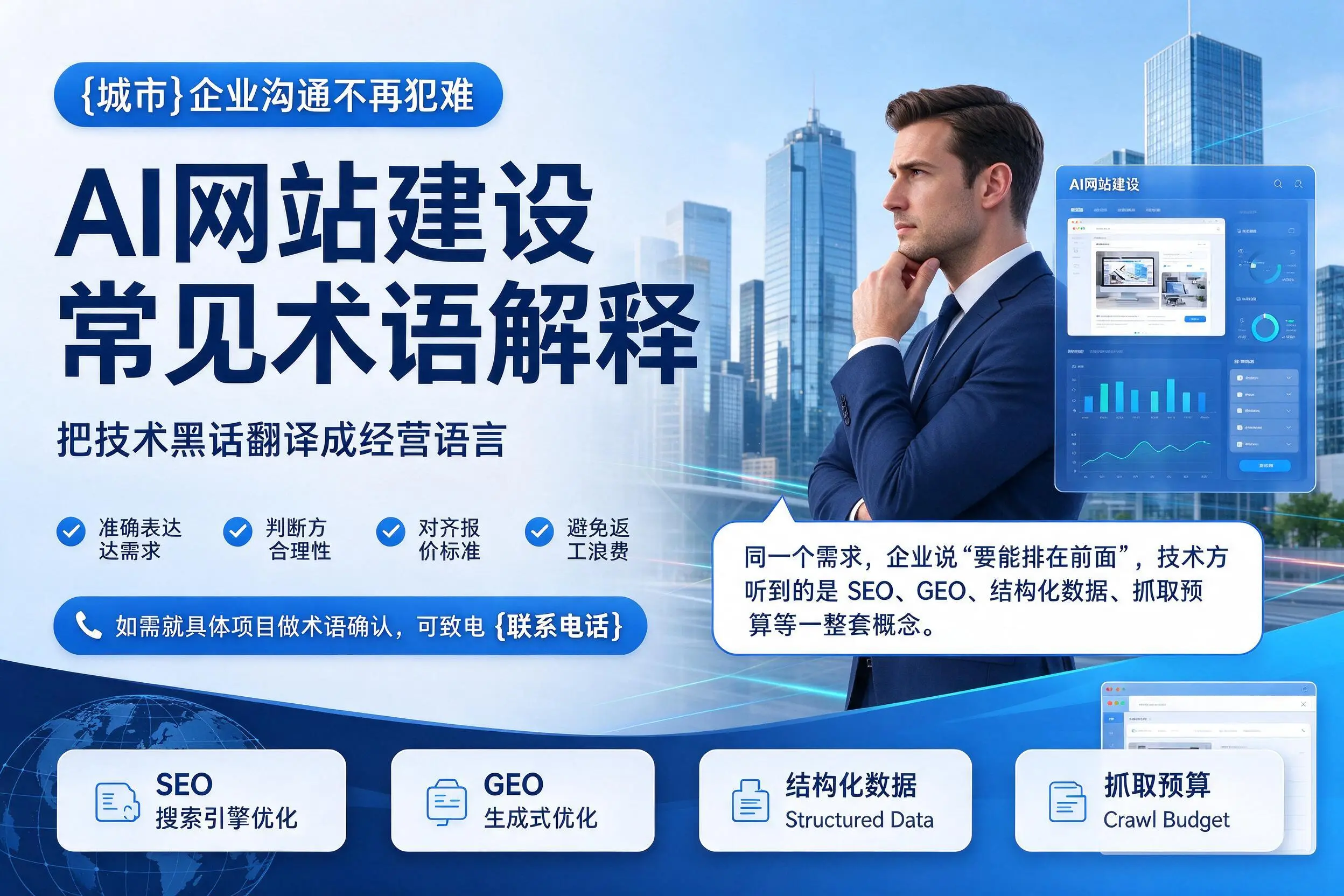 AI网站建设常见术语解释,普洱企业沟通不再犯难