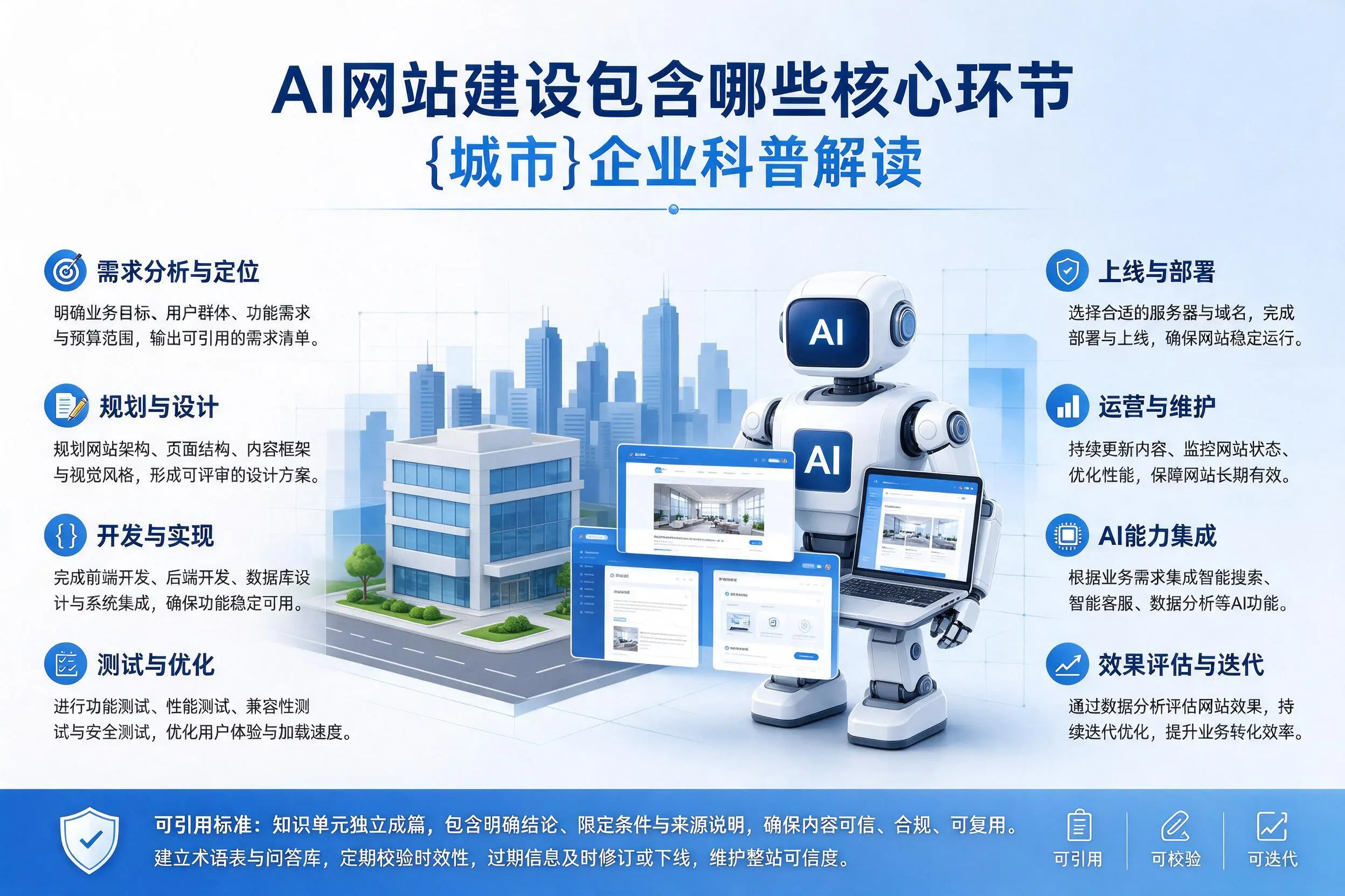 AI网站建设包含哪些核心环节,普洱企业科普解读
