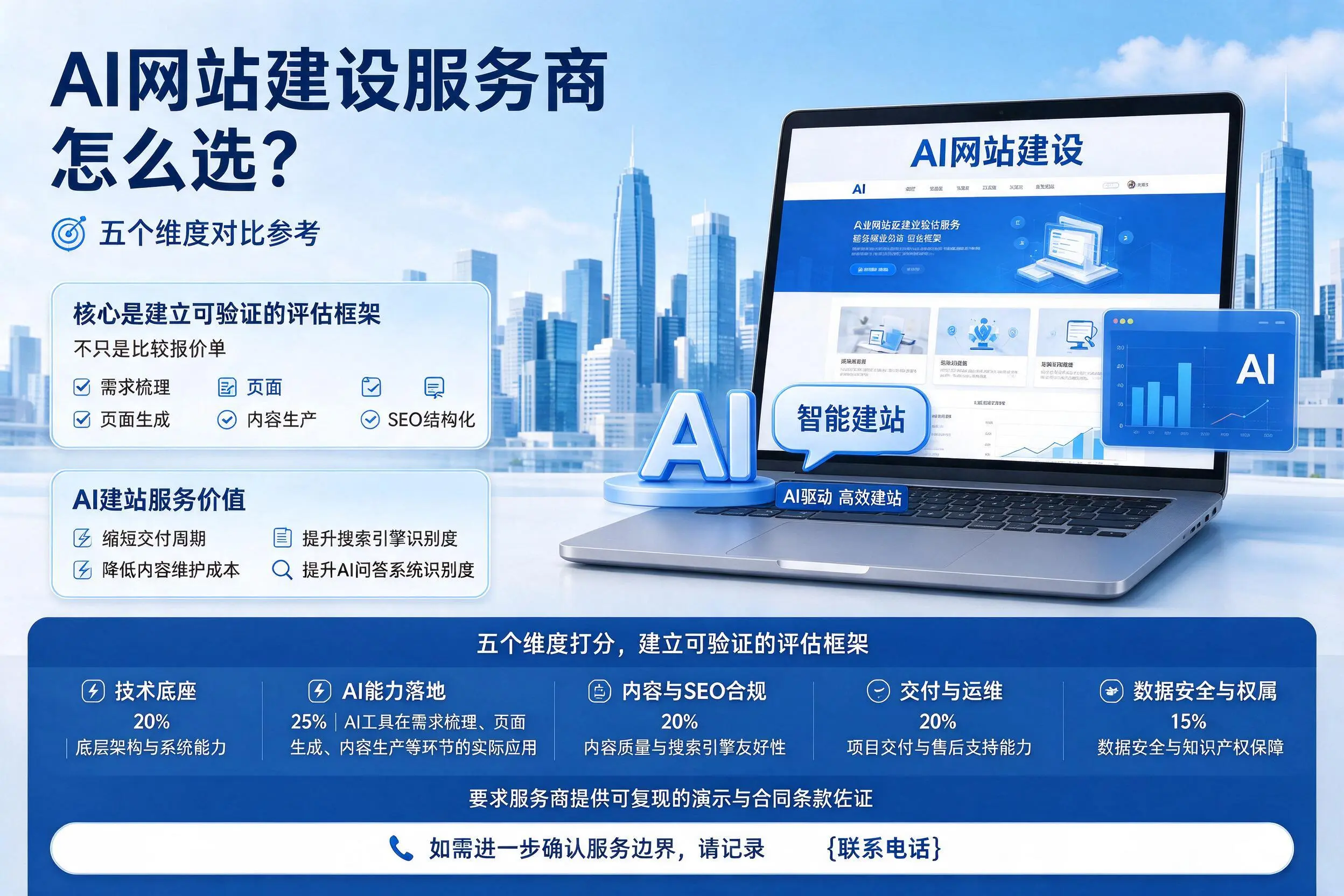 普洱AI网站建设服务商怎么选？五个维度对比参考