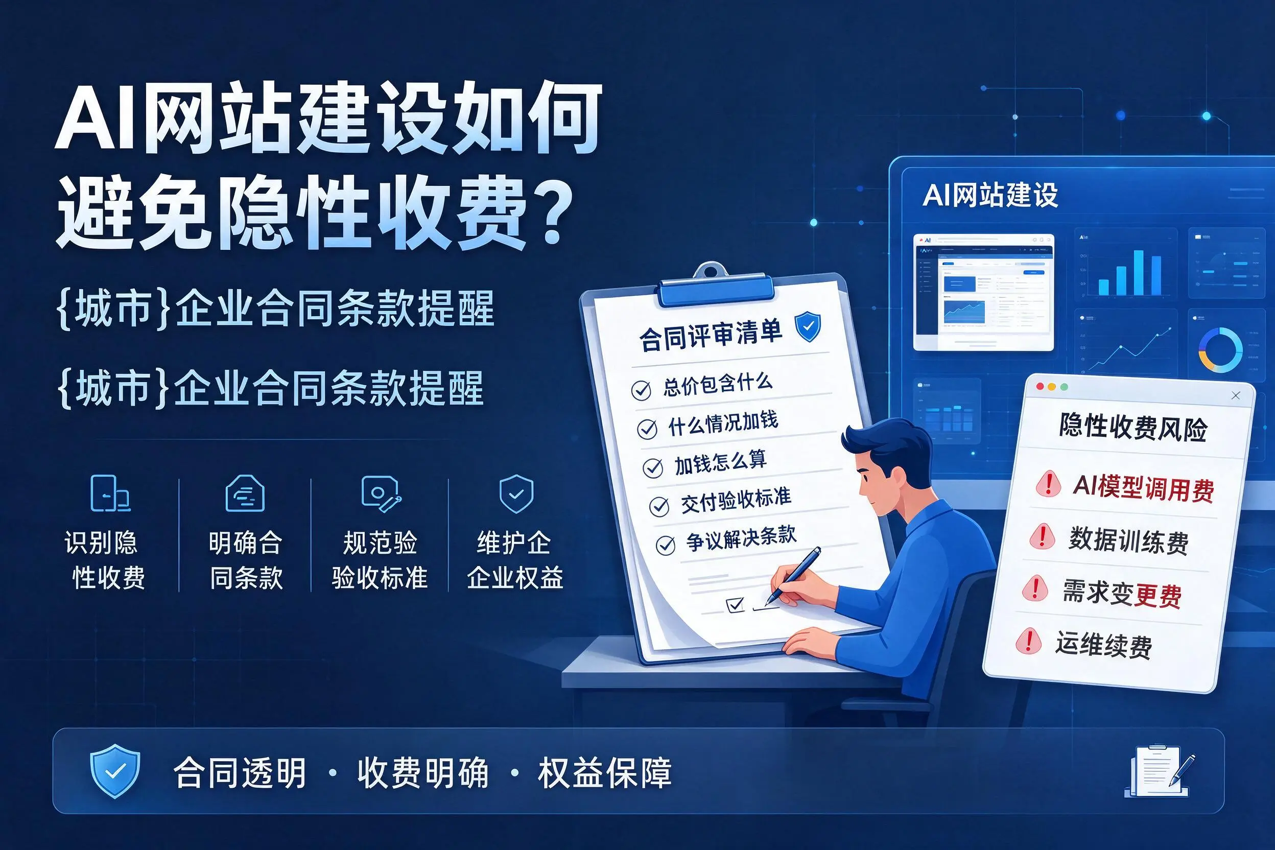 AI网站建设如何避免隐性收费?普洱企业合同条款提醒