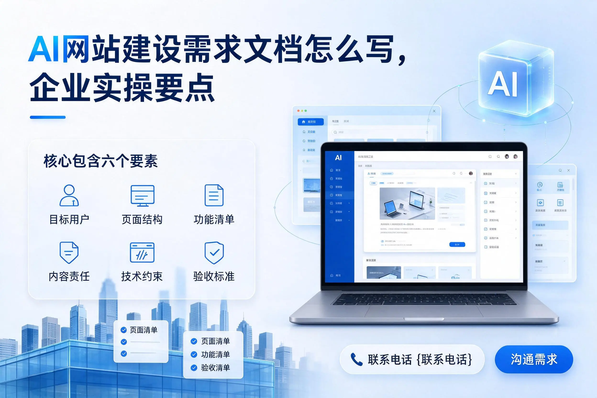 AI网站建设需求文档怎么写,普洱企业实操要点